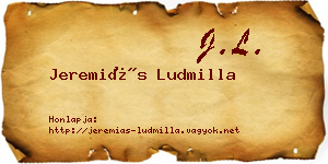 Jeremiás Ludmilla névjegykártya
