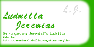 ludmilla jeremias business card